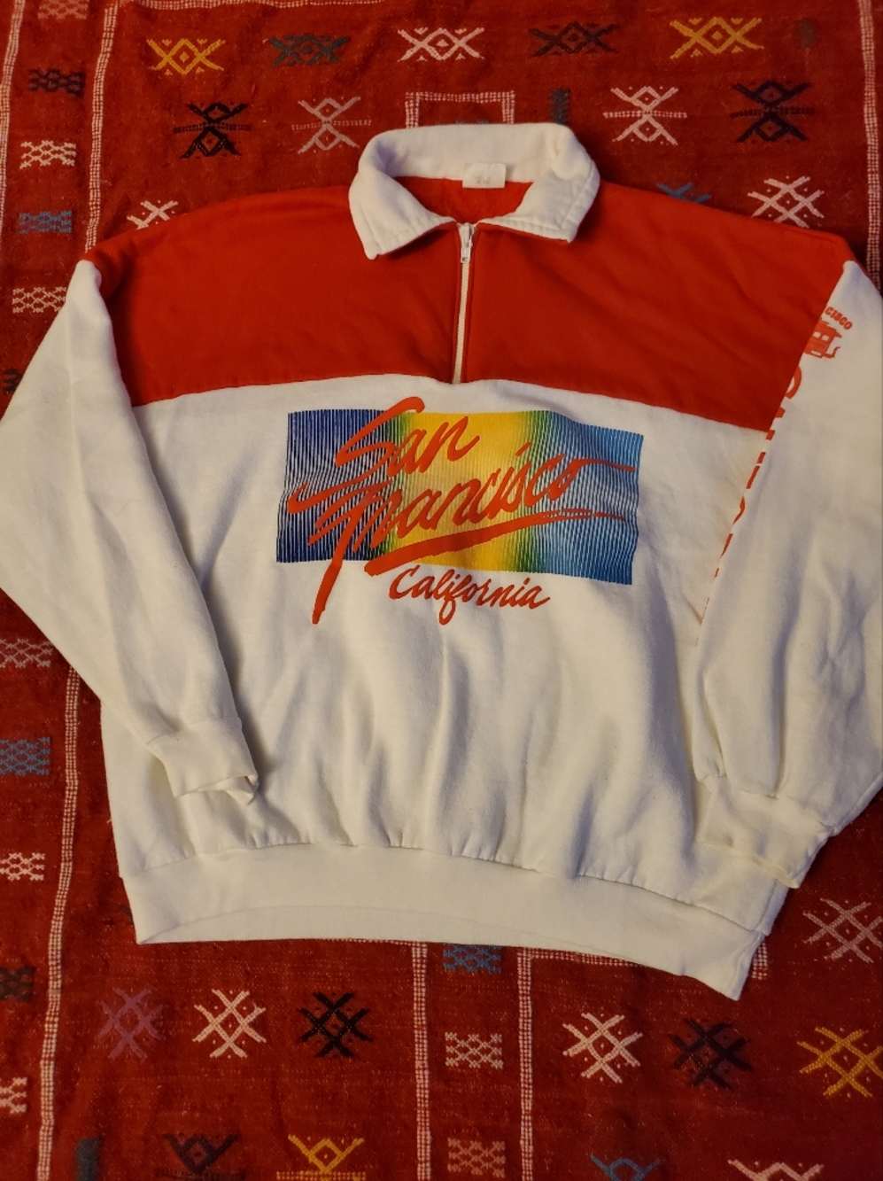 Vintage 'San Francisco California' Graphic with Rainbow Print